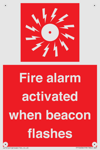 Fire alarm activated when beacon flashes